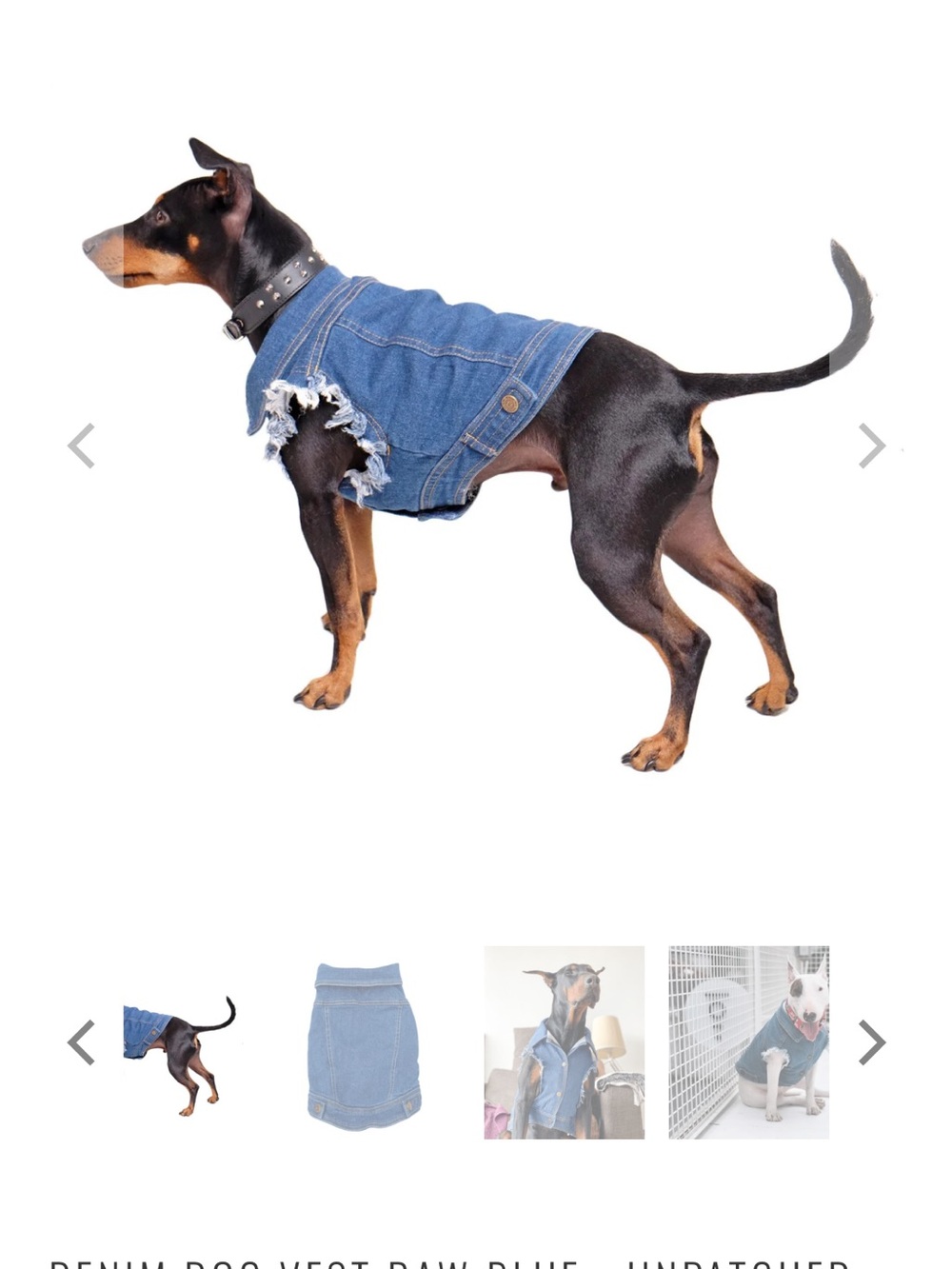 PetHaus - Denim Blue Dog Vest Jacket - Size 22
